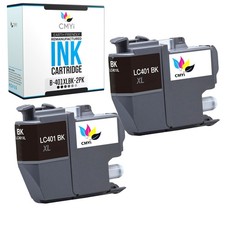 2-Pack Compatible LC401XL Black Ink Cartridge fits Brother MFC-J1012DW J1170DW picture