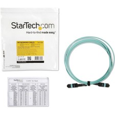 StarTech.com 3m 10 ft MPO / MTP Fiber Optic Cable - Plenum-Rated MTP to MTP picture