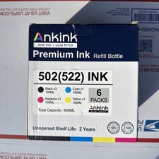 Ankink 502 / 522 Ink Refill Bottles, 6 bottles, New / Open Box - Exp. 9/27 picture