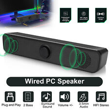2.0 Stereo Bass Sound Computer Speakers 3.5mm USB Wired Soundbar for PC Desktop picture