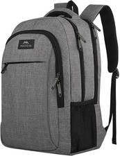 MATEIN Travel Laptop Backpack, 15.6 Inch College School Computer Bag, Grey | Sli picture