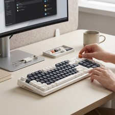 AI Smart Wired Mechanical Keyboard With Voice Input Translation 98 Keys RGB DLPO picture