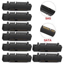 8Pcs SFF-8482 SAS To SATA 22 Pin Angle 90 Degree Hard Disk Adapter NEW picture