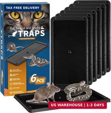 LULUCATCH Mouse Traps, 6 Pack Large Glue Traps Mouse Traps Indoor for Home, Pre- picture