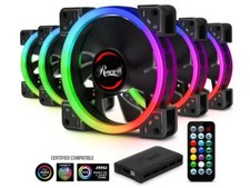 Rosewill RGBF-23001 120mm Dual Ring Addressable RGB Case Fan Hub Set, True RGB L picture