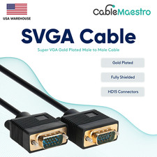 SVGA Computer VGA Monitor Cable Male to Male M/M  TV Cable Cord HDTV 3-100FT Lot picture