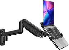Laptop Wall Mount, 2-in-1 Monitor with Vented Tray | Fits Max 17