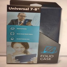 NEW Folio Tablet Case Dark Blue NWT Accellorize Navy for 7-8 Inch Tablet picture