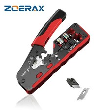 ZoeRax Cat7 RJ45 Crimp Tool compatible for Cat7/6a/6/5e Ethernet Cable crimper picture
