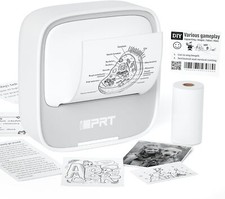 iDPRT Mini Printer with Sticker Paper, Portable Sticker Printer Efficiently and  picture