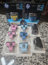 HP 02 Ink Cartridges Genuine OEM Bundle Lot Of 10 WORKS Ships Fast picture