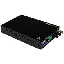 com 10/100 Mbps Ethernet to Fiber Optic Media Chassis Mount, Black picture