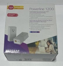 Netgear PowerPoint 1200 + Extra Outlet Network Extender Ethernet Wired PLP1200 picture