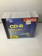 Imation CD-R  5Pack w/ Jewel Cases 1x-4x 650 MB 74 Min Data Music Opened Box picture