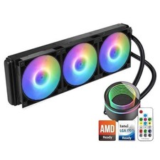 Enfriador de CPU AIO, control remoto con cambio de color, radiador de 360 ​​mm. picture