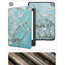 WALNEW Kindle Case 6inch kindle 11th Gen 2024 Tree Flowers Smart Auto Sleep Wake picture