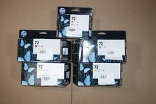 5 OEM HP 72 Designjet T610 Cyan,Magenta,Yellow Inks C9371A,C9372A,C9373A,C9383A picture