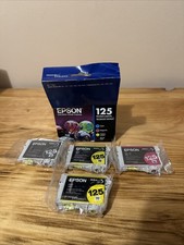Printer Ink, Epson 125 Ink Cartridges. Black, 2 Yellow And Magenta picture