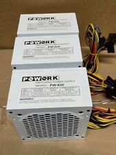 NEW--(Lot of 3) Powork 650w-MAX ATX Power Supply 12cm-Fan 20+4Pin SATA & 6-Pin picture