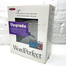 Vintage WordPerfect Upgrade Version 6.0 DOS Brand New Sealed Old Stock Six.0 picture