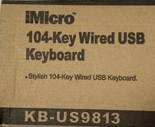 iMicro KB-US9813 104 Key Wired USB Standard Keyboard Tactile Key Switches Black picture
