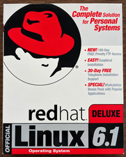 Red Hat Linux 6.1 Deluxe Edition Vintage 1999 PC Operating System Big Box picture