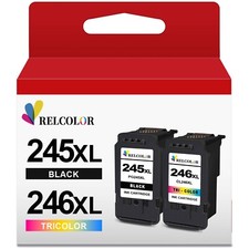 Compatible Ink Cartridge Replacement for Canon 245XL 246XL (Black Color 2 Pac... picture