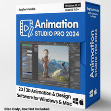 Animation Studio PRO 2024 3D/2D Motion Graphic Design Software Suite on DVD-ROM picture