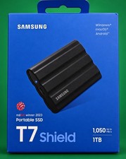 NEW Samsung T7 Shield 1TB Portable USB External SSD Black New - Sealed picture