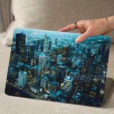 2 Pieces Cityscape Laptop Light Beige Sticker Self-adhesive Vinyl for Notebook picture