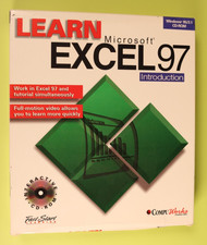 Learn Excel 97 Introduction Vintage 1997 PC CD-Rom Big Box picture