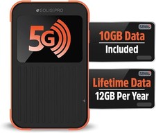 Solis Edge 5G Mobile Hotspot Lifetime Data WiFi Connect To Internet Portable Go picture