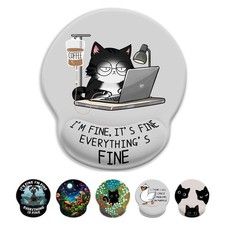 Cat Ergonomic Mouse Pad with Wrist Rest, Gaming Mouse Pad with Wrist Support,... picture