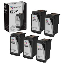 LD Ink Cartridge Replacement for Canon PG-245 8279B001AA (Black, 5-Pack) picture