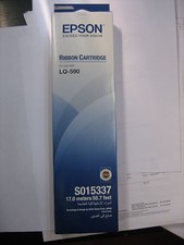 Epson Black S015337 Ribbon Dot Matrix Printer LQ-590 Ink Ribbon Original OVP picture
