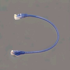 Snagless Cat6 Cat 6  Blue Ethernet 1' 1 foot ft. Short Cord Patch Cable picture