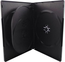 14mm Standard Black Quad 4 Discs DVD Case Lot picture