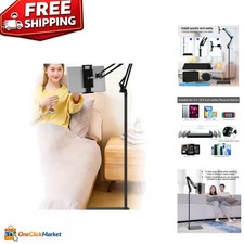 360-Degree Rotatable Tablet Floor Stand: Adjustable Holder for 4.7-12.9 Inch ... picture