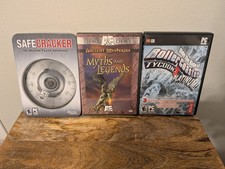 PC CD ROM Casual Game Lot 4 Roller Coaster Tycoon Safe Cracker + Windows picture