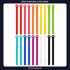 Wrap-It Storage 12-inch Self-Gripping Cable Ties Multi-Color 20-Pack picture