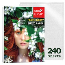 Koala Pearl Glossy Photo Paper 8.5x11 Thin 30lb 240 Count Inkjet + Laser Printer picture