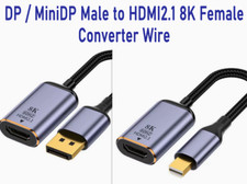DP / MiniDP Male to HDMI2.1 8K Female Converter Wire Displayport Adapter picture