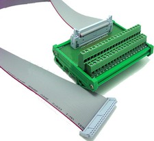 IDC40P 40 Pin Connectors Interface Module DIN Rail Terminal Blocks 0.5M Cable picture