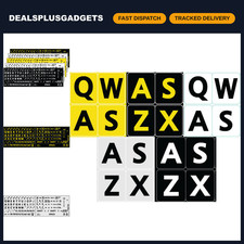 Large Print Bold Letters Keyboard Stickers - 5 Colors, Easy to Read, USA Layout picture