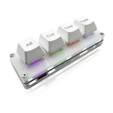 Mini 4-Key Select-All Cut Copy Paste Macro Pad Ctrl A X V Shortcut Handed Key... picture
