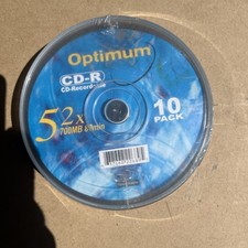 10 Pack Optimum CD-R - CD Recordable 52 x 700 MB 80 Min - Brand New & Sealed picture