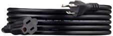 Amazon Basics Extension Cord 3 Prong Outlet Extender 10ft Black picture