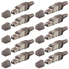 10x Cat7 Cat6A RJ45 Field Connection Modular Plug Shielded For 23AWG 24AWG Cable picture