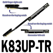 ADT-Link 30CM PCIe 5.0 X8 to X16 Ext Cable w/ Buckle Dual Reverse Side-Bend picture