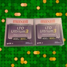 Lot of 2 New Sealed Maxell LTO3 LTO-3 Ultrium 3 400GB/ 800GB Data Cartridge Tape picture